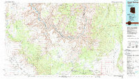 Peach Springs Arizona Historical topographic map, 1:100000 scale, 30 X 60 Minute, Year 1986