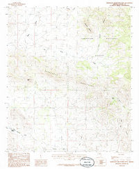 Pedregosa Mountains West Arizona Historical topographic map, 1:24000 scale, 7.5 X 7.5 Minute, Year 1986