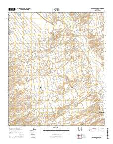 Peppersauce Wash Arizona Current topographic map, 1:24000 scale, 7.5 X 7.5 Minute, Year 2014