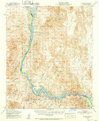 Picacho California Historical topographic map, 1:62500 scale, 15 X 15 Minute, Year 1951