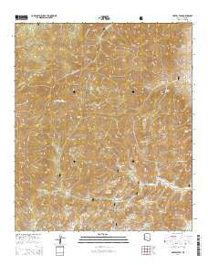 Portal Peak Arizona Current topographic map, 1:24000 scale, 7.5 X 7.5 Minute, Year 2014