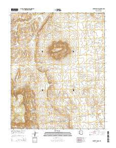 Poverty Knoll Arizona Current topographic map, 1:24000 scale, 7.5 X 7.5 Minute, Year 2014