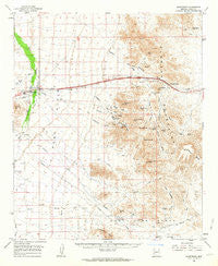 Quartzsite Arizona Historical topographic map, 1:62500 scale, 15 X 15 Minute, Year 1962