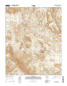Rawhide Wash Arizona Current topographic map, 1:24000 scale, 7.5 X 7.5 Minute, Year 2014