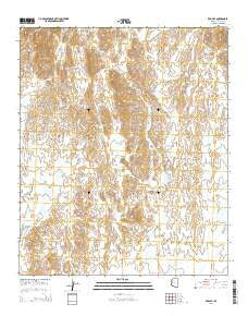 Red Hill Arizona Current topographic map, 1:24000 scale, 7.5 X 7.5 Minute, Year 2014