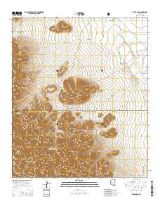 Reiley Peak Arizona Current topographic map, 1:24000 scale, 7.5 X 7.5 Minute, Year 2014