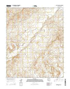 Rocky Ridge SE Arizona Current topographic map, 1:24000 scale, 7.5 X 7.5 Minute, Year 2014