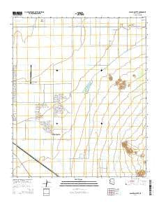 Sacaton Butte Arizona Current topographic map, 1:24000 scale, 7.5 X 7.5 Minute, Year 2014