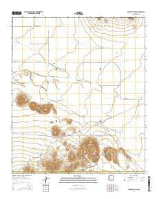 Samaniego Hills Arizona Current topographic map, 1:24000 scale, 7.5 X 7.5 Minute, Year 2014