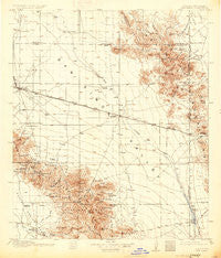 San Simon Arizona Historical topographic map, 1:125000 scale, 30 X 30 Minute, Year 1917