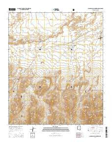 Shingle Mill Mountain Arizona Current topographic map, 1:24000 scale, 7.5 X 7.5 Minute, Year 2014