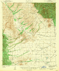 Sierra Bonita Ranch Arizona Historical topographic map, 1:62500 scale, 15 X 15 Minute, Year 1943