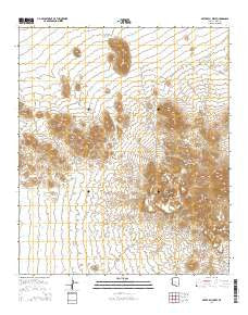 Silver Bell West Arizona Current topographic map, 1:24000 scale, 7.5 X 7.5 Minute, Year 2014