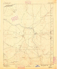 St Johns Arizona Historical topographic map, 1:250000 scale, 1 X 1 Degree, Year 1886