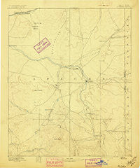 St Johns Arizona Historical topographic map, 1:250000 scale, 1 X 1 Degree, Year 1892
