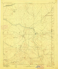 St Johns Arizona Historical topographic map, 1:250000 scale, 1 X 1 Degree, Year 1892