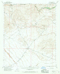 Swansea Arizona Historical topographic map, 1:62500 scale, 15 X 15 Minute, Year 1966