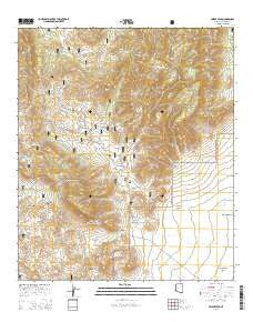 Swede Peak Arizona Current topographic map, 1:24000 scale, 7.5 X 7.5 Minute, Year 2014