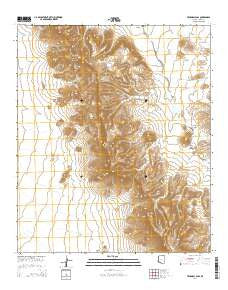 Temporal Pass Arizona Current topographic map, 1:24000 scale, 7.5 X 7.5 Minute, Year 2014