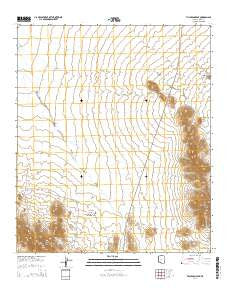 Tillotson Peak Arizona Current topographic map, 1:24000 scale, 7.5 X 7.5 Minute, Year 2014