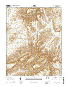 Toadindaaska Mesa Arizona Current topographic map, 1:24000 scale, 7.5 X 7.5 Minute, Year 2014