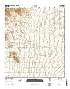 Topawa Arizona Current topographic map, 1:24000 scale, 7.5 X 7.5 Minute, Year 2014