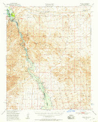Topock Arizona Historical topographic map, 1:62500 scale, 15 X 15 Minute, Year 1950