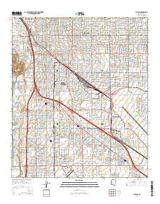 Tucson Arizona Current topographic map, 1:24000 scale, 7.5 X 7.5 Minute, Year 2014