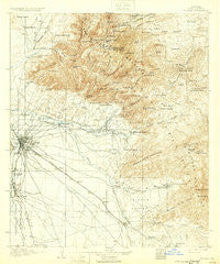 Tucson Arizona Historical topographic map, 1:125000 scale, 30 X 30 Minute, Year 1905