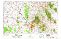 Tucson Arizona Historical topographic map, 1:250000 scale, 1 X 2 Degree, Year 1956