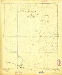 Tusayan Arizona Historical topographic map, 1:250000 scale, 1 X 1 Degree, Year 1886