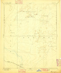 Tusayan Arizona Historical topographic map, 1:250000 scale, 1 X 1 Degree, Year 1886