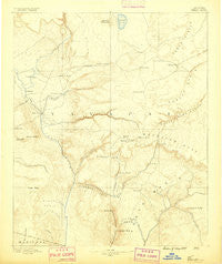 Verde Arizona Historical topographic map, 1:250000 scale, 1 X 1 Degree, Year 1887