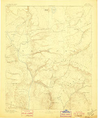 Verde Arizona Historical topographic map, 1:250000 scale, 1 X 1 Degree, Year 1892