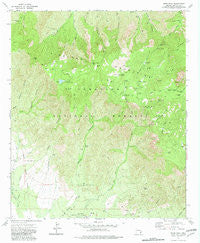 Webb Peak Arizona Historical topographic map, 1:24000 scale, 7.5 X 7.5 Minute, Year 1972