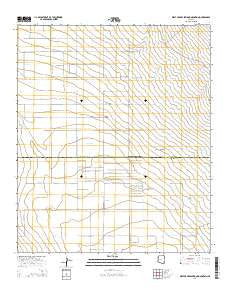 West of Greasewood Mountain Arizona Current topographic map, 1:24000 scale, 7.5 X 7.5 Minute, Year 2014