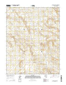 White Sage Flat Arizona Current topographic map, 1:24000 scale, 7.5 X 7.5 Minute, Year 2014
