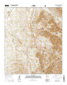 Wilbur Canyon Arizona Current topographic map, 1:24000 scale, 7.5 X 7.5 Minute, Year 2014