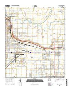 Yuma East Arizona Current topographic map, 1:24000 scale, 7.5 X 7.5 Minute, Year 2014