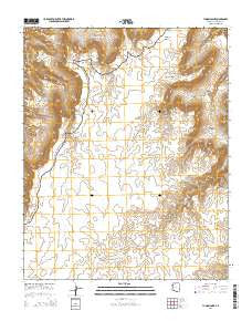 Yunosi Point Arizona Current topographic map, 1:24000 scale, 7.5 X 7.5 Minute, Year 2014