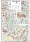 Idaho Recreation Map by Benchmark Maps - Back of map