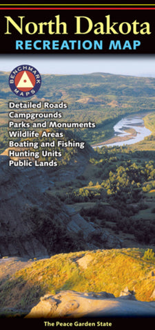 Buy map North Dakota : recreation map