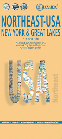 Buy map United States, Northeast - New York and Great Lakes