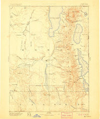 Alturas California Historical topographic map, 1:250000 scale, 1 X 1 Degree, Year 1892