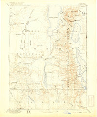 Alturas California Historical topographic map, 1:250000 scale, 1 X 1 Degree, Year 1892