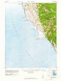 Ano Nuevo California Historical topographic map, 1:62500 scale, 15 X 15 Minute, Year 1948
