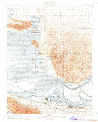 Antioch California Historical topographic map, 1:62500 scale, 15 X 15 Minute, Year 1908