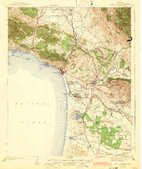 Arroyo Grande California Historical topographic map, 1:62500 scale, 15 X 15 Minute, Year 1942