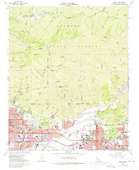 Azusa California Historical topographic map, 1:24000 scale, 7.5 X 7.5 Minute, Year 1966