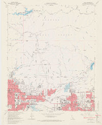 Azusa California Historical topographic map, 1:24000 scale, 7.5 X 7.5 Minute, Year 1966